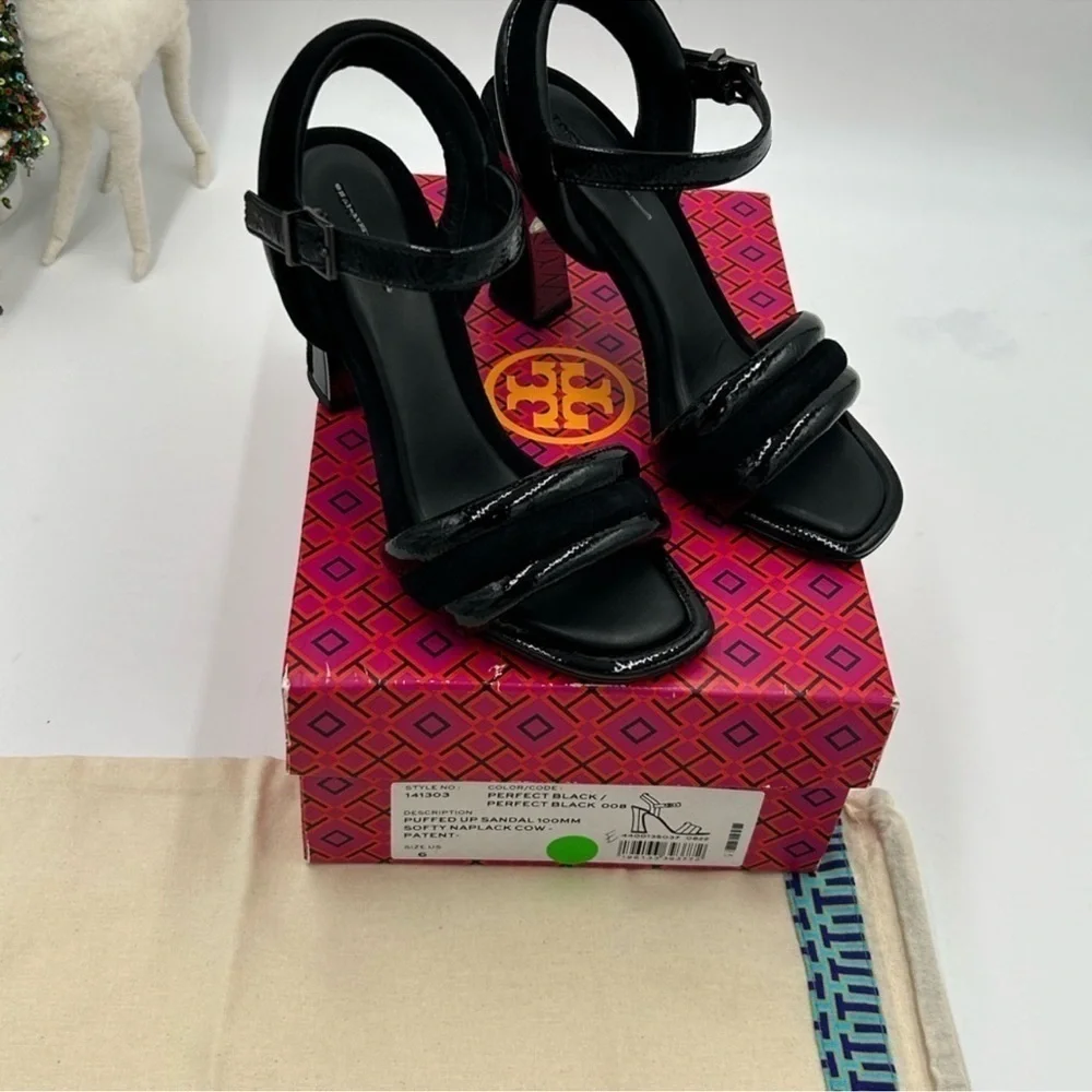 Women’s Tory Burch, Napa, Patent, sandal. 100mm size 6